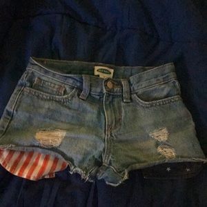 Girls stars+stripes shorts